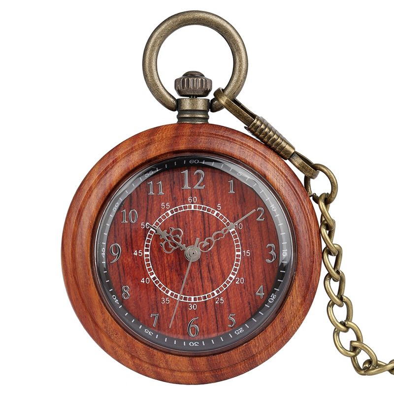 Orologio tascabile in legno 04