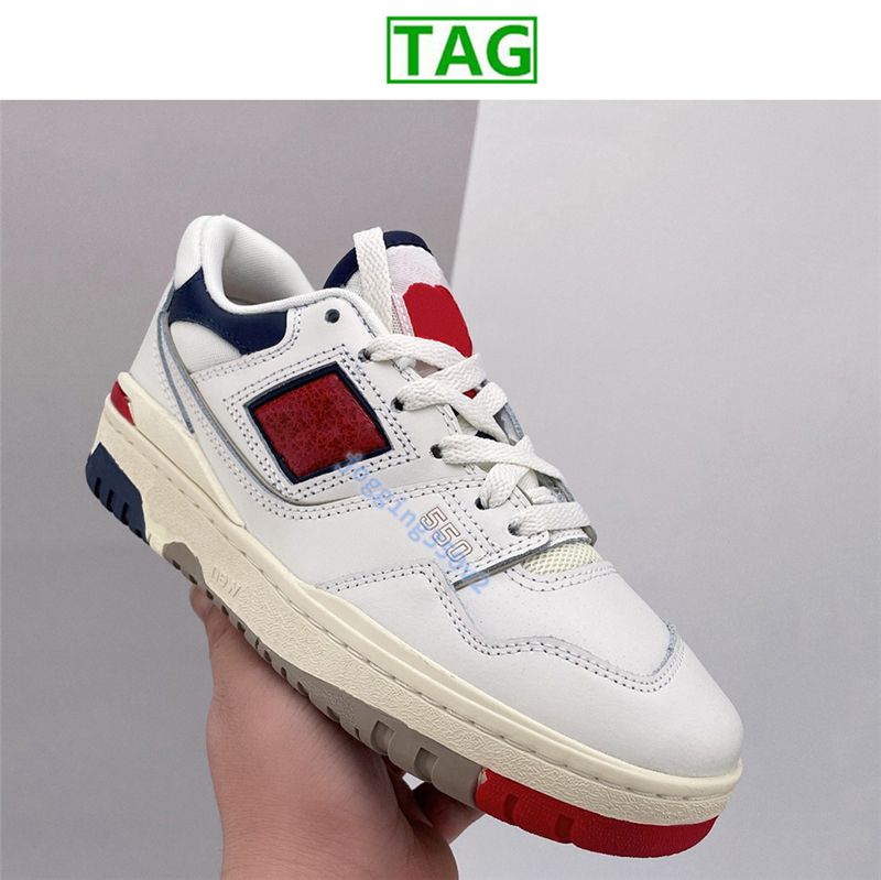 16. White navy red