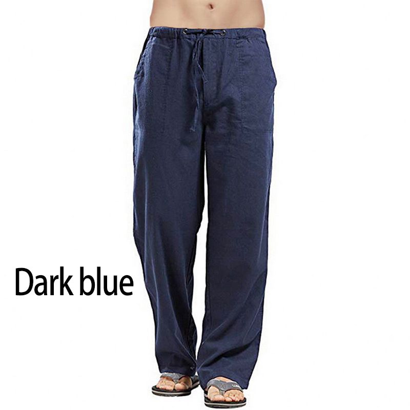 Dark Blue Linen Pant