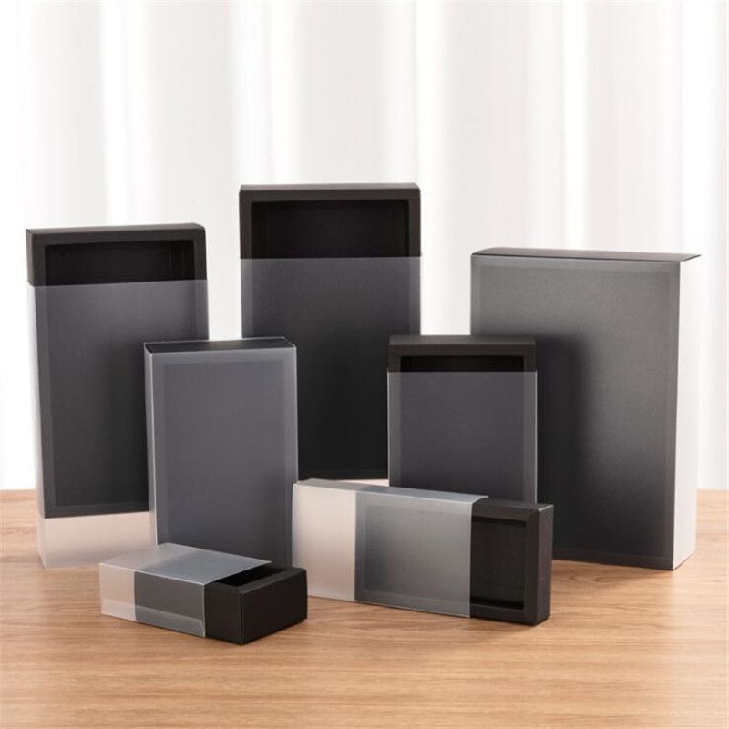 أسود مع PVC-Inner 23x13x6 CM-10PCS