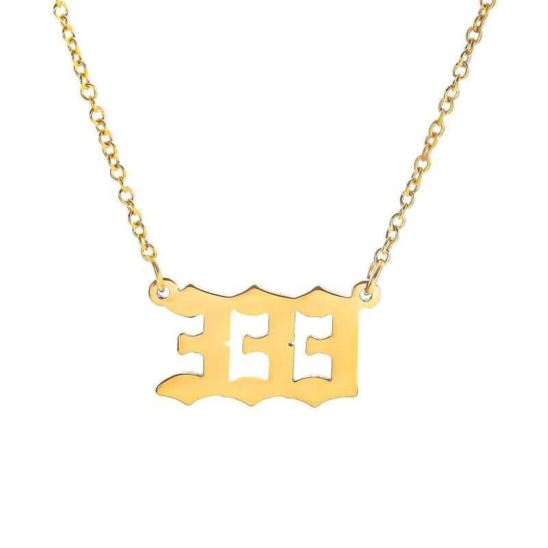 Collane con ciondolo 222 333 444 555 666 777 888 999 Collana con numero in acciaio inossidabile 316 con ciondoli angelo minimalista_voghion.com