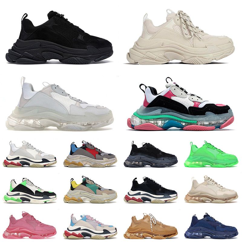 Acquistare Designer Triple S 2022 Scarpe Da Ginnastica Moda Scarpe Suola  Chiara Uomini Donne Piattaforma 17FW Parigi Vintage Vecchio Papà Cristallo  Fondo Casual Triple S Lusso Sport Economico | Consegna Veloce E