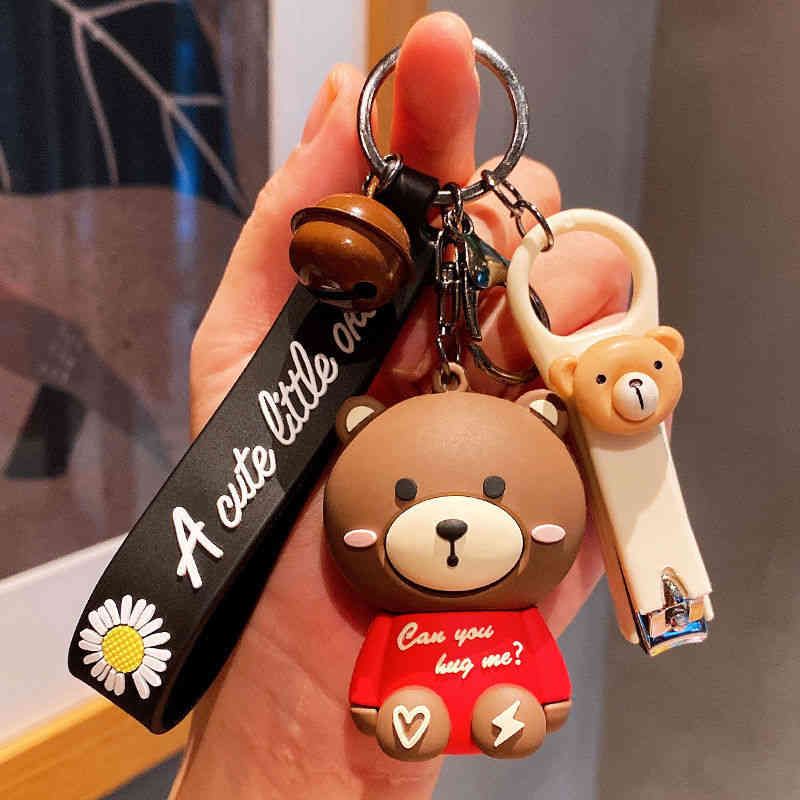 Red Bear + Lanyard + Nail Clipper + Bell