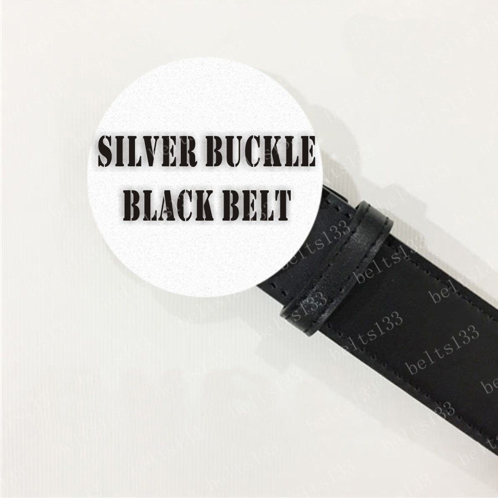 #G05 silver buckle black belt