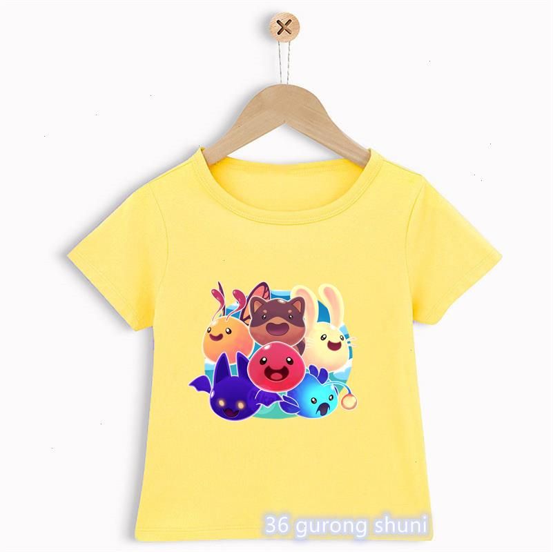 Funny Video Game Slime Rancher Cartoon Print Boys T-shirts Summer Casual  Toddler Tshirts Cute Childrens Clothing Clothes