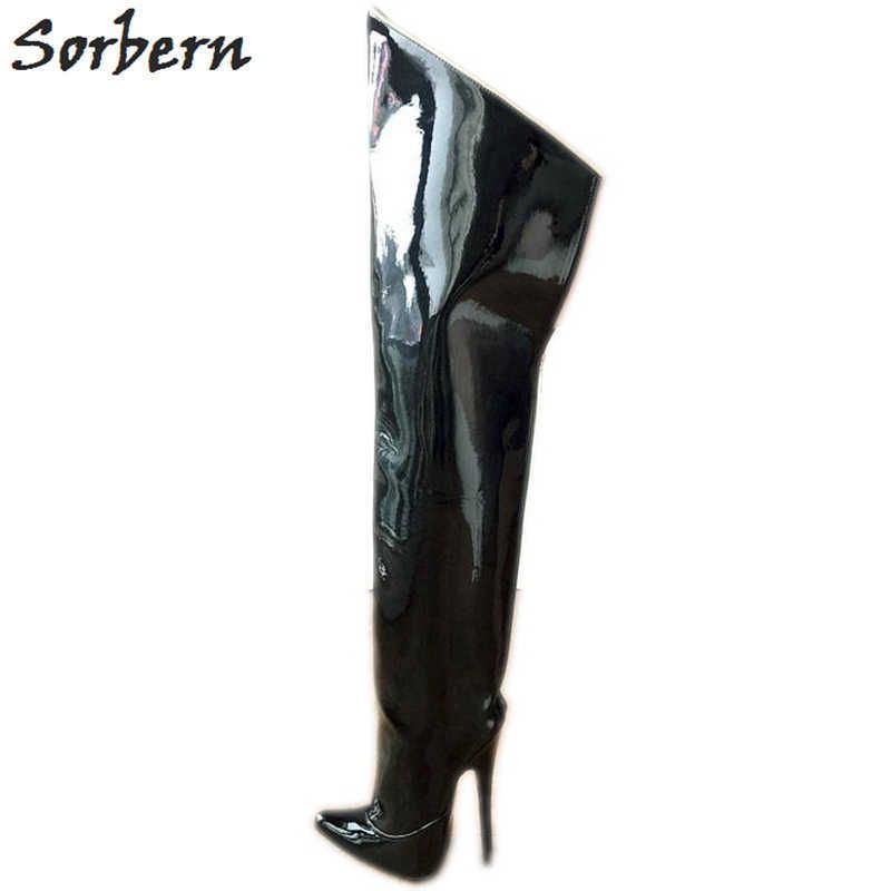 black 18cm heel