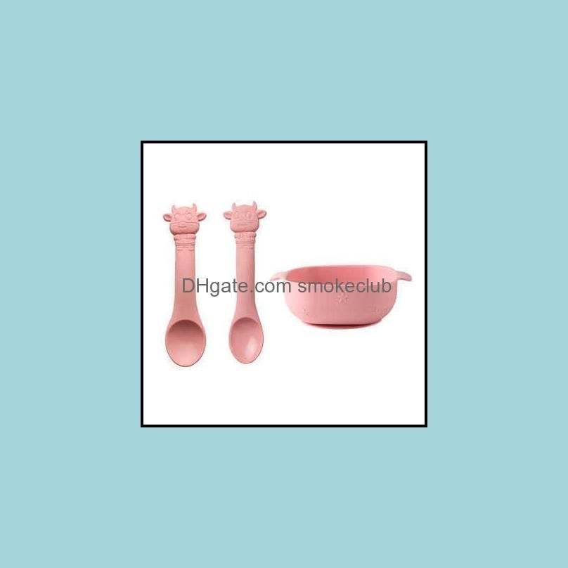 Bol en silicone double oreille (rose) avec b