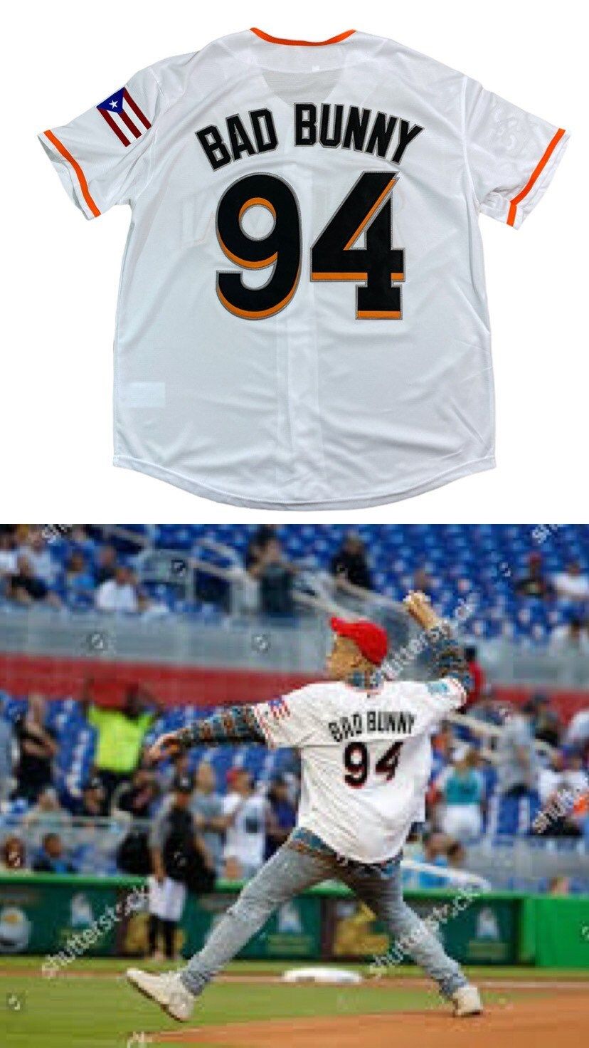 2023 Bad Bunny #22 Softball Baseball Jersey