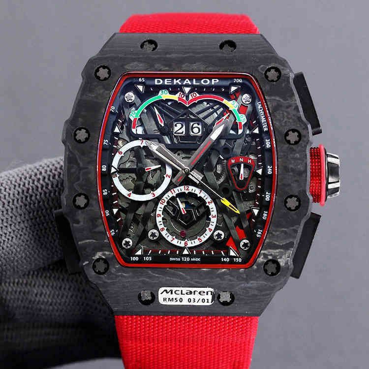 red black case nylon strap