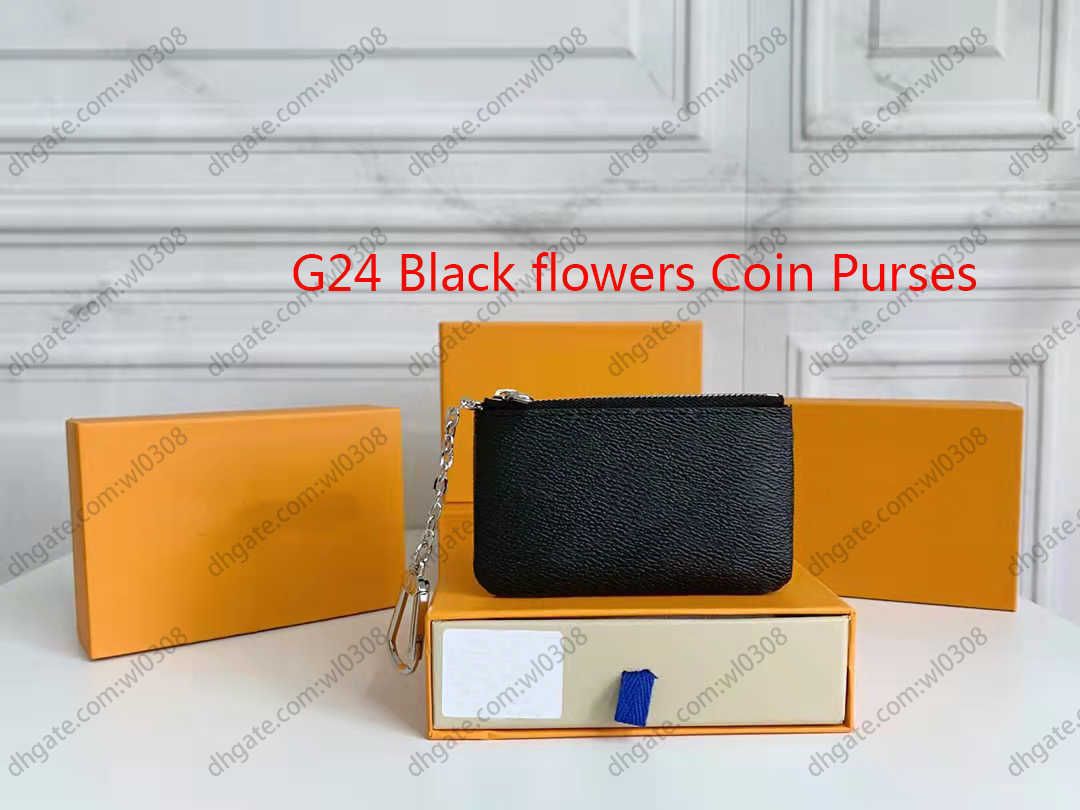 G24 Black Flowers Coin Borse