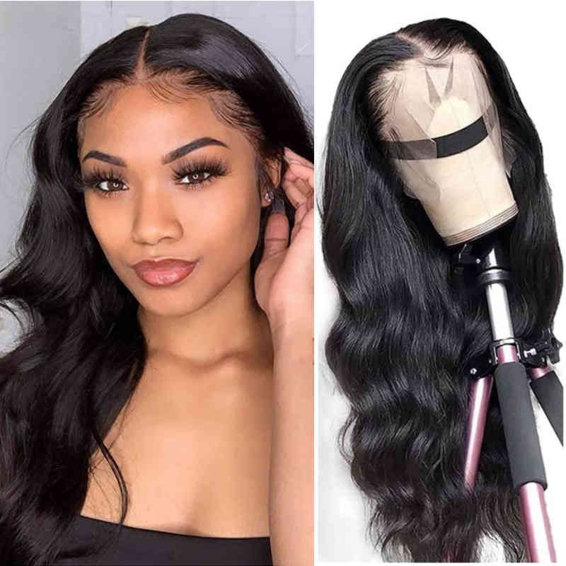 Black-4x4x1 Lace Wigs-24inches-Lace Fr