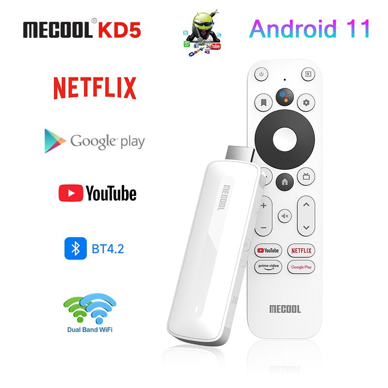 M96 Smart TV Stick 4K Android 10.0 Smart TV Box 2.4G/5G WiFi 4K H