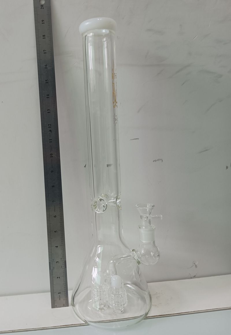 Bong d'eau en verre de 19,5 pouces