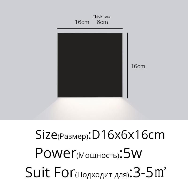 Черный 16x16x6см теплый белый без пульта
