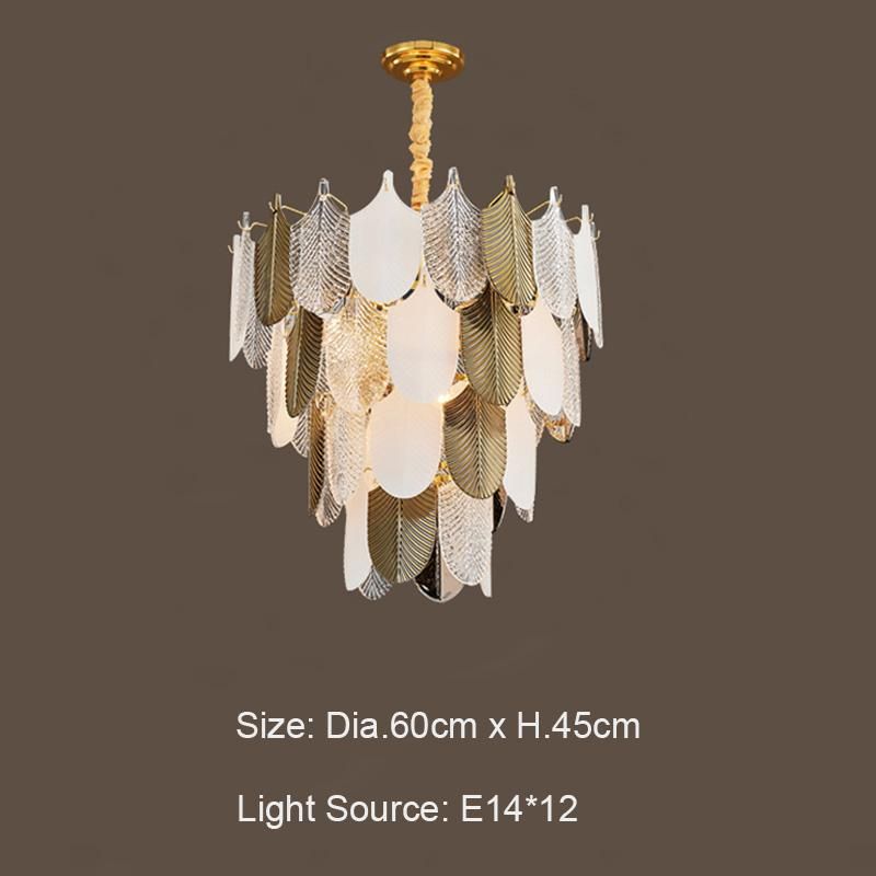 Dia.60cm 12 lampes e14 lampe chaude blanc