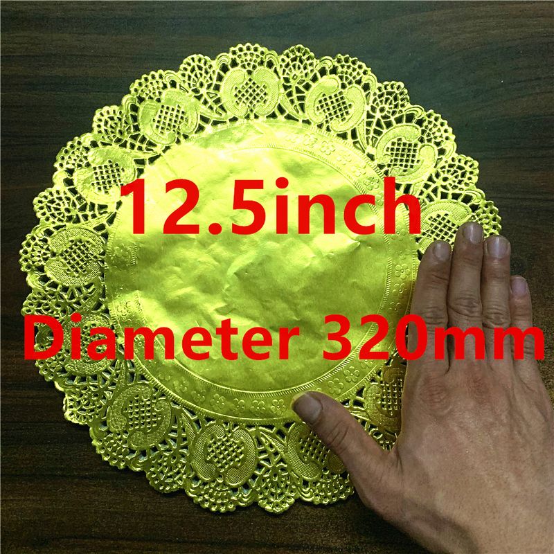 12,5 inch 100 pcs goud-round