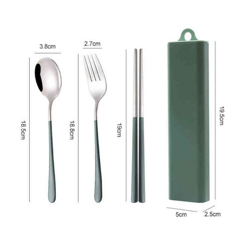 Travel Utensils, Portable 304 Stainless Steel Silverware Flatware Set,  Include Fork Spoon Chopsticks with Case