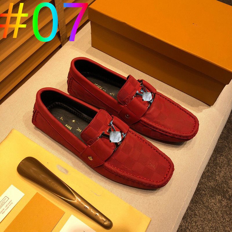 Red Louis Vuitton Men Loafers