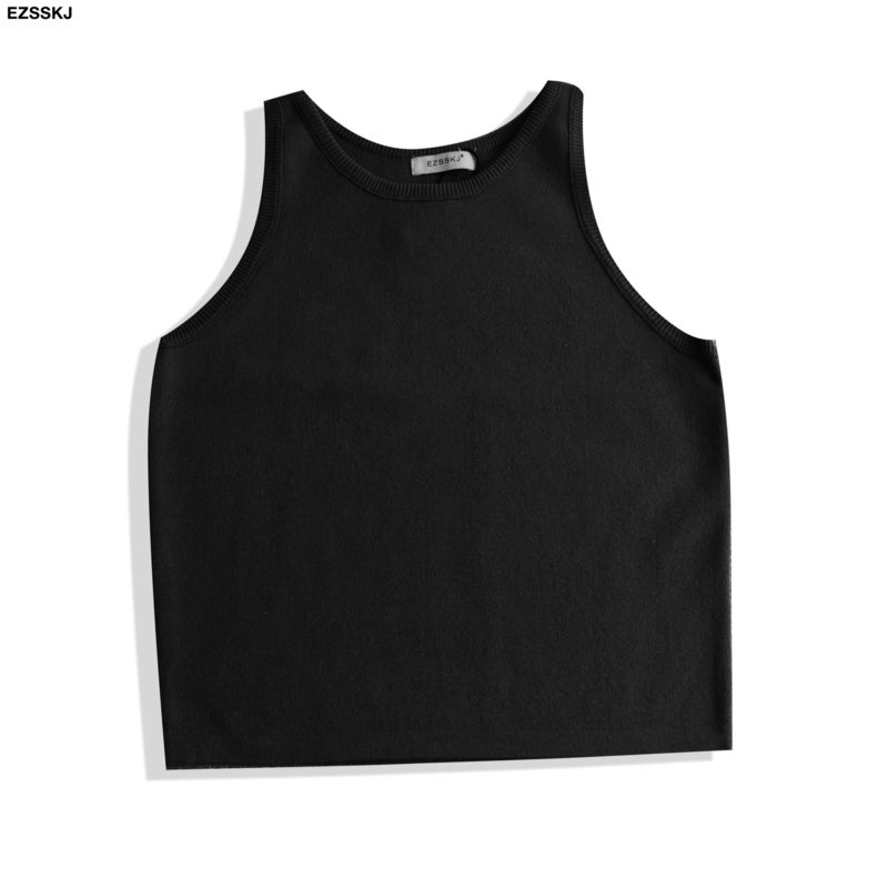 Crop tank zwart