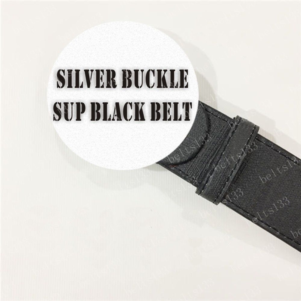 #G10 silver buckle SUPblack belt