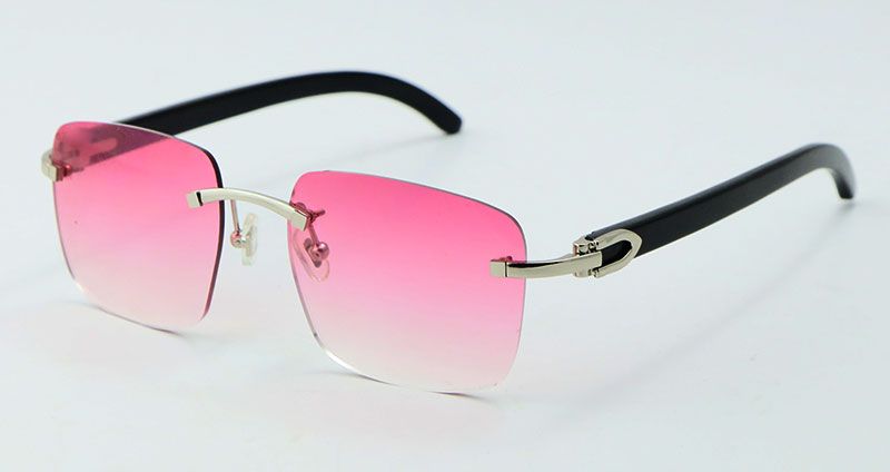 Black Horn Silver Pink Lens