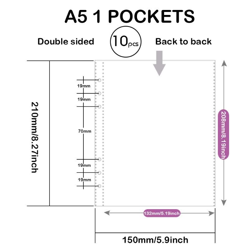 10 stcs 1pockets d a5