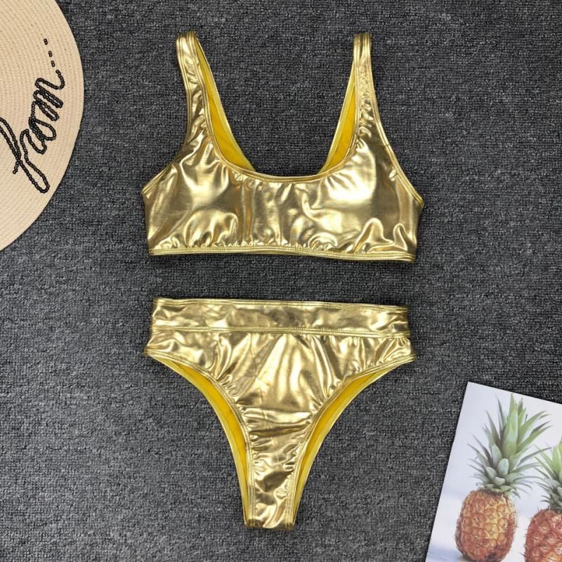 Gold flat bikini