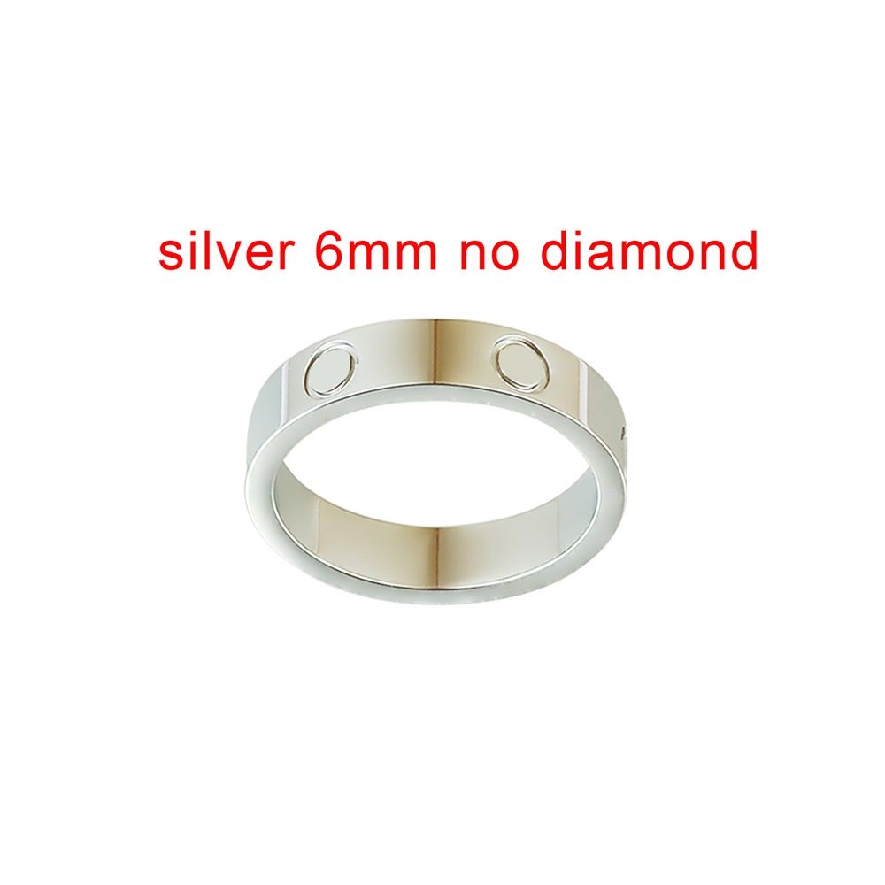 6mm srebrny bez diamentu