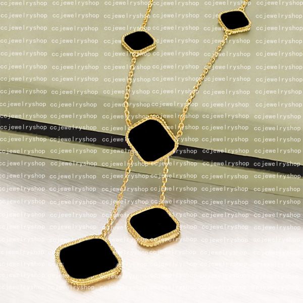 Gold + Black (6 Flower Necklace