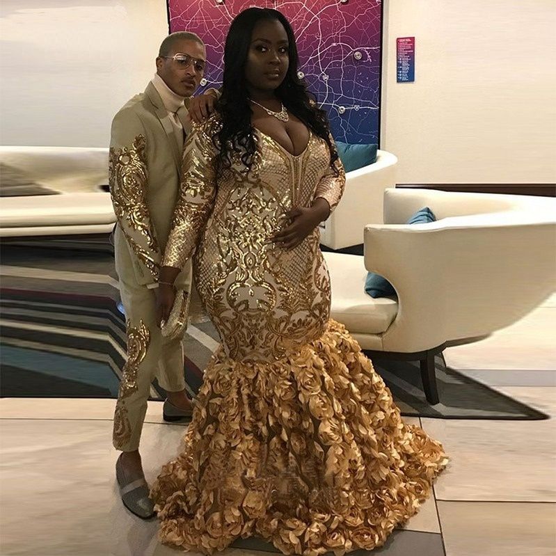Gold Mermaid Evening Dresses 2022 