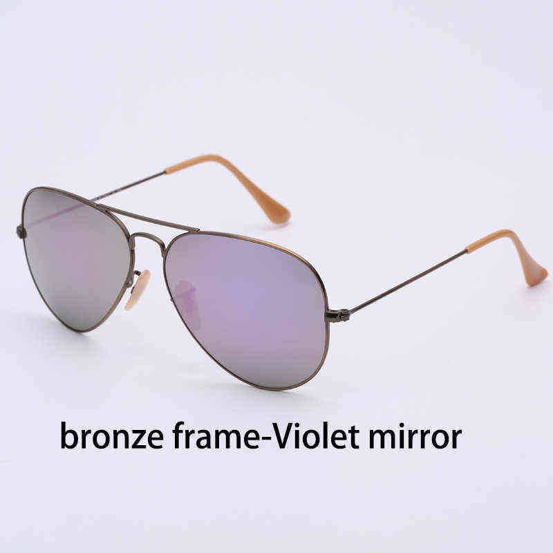 bronze frame-violet mirror