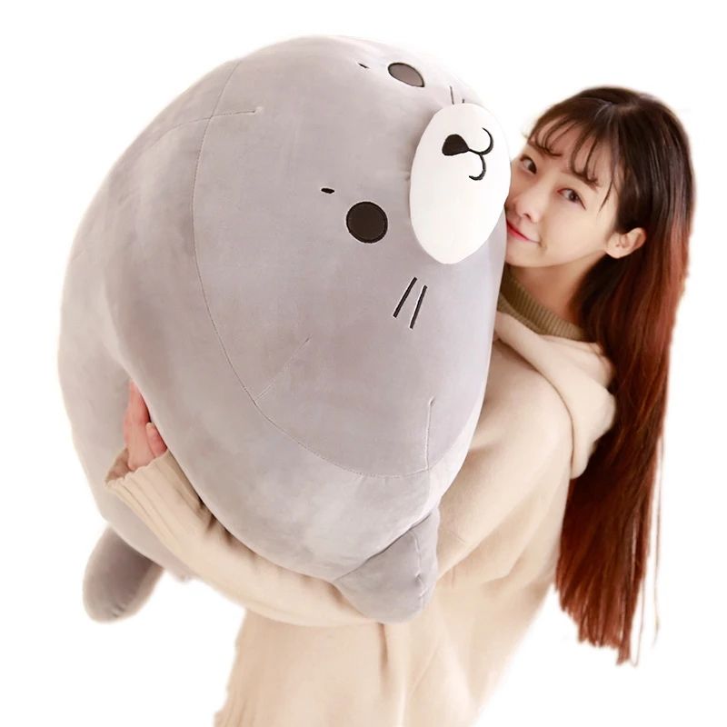 Cuddly Soft Fat Sea Animal Seal Plush Toy Big Stuffed Cartoon Sea Lion Doll  Sleeping Pillow Kid Gift 60cm 85cm DY50097