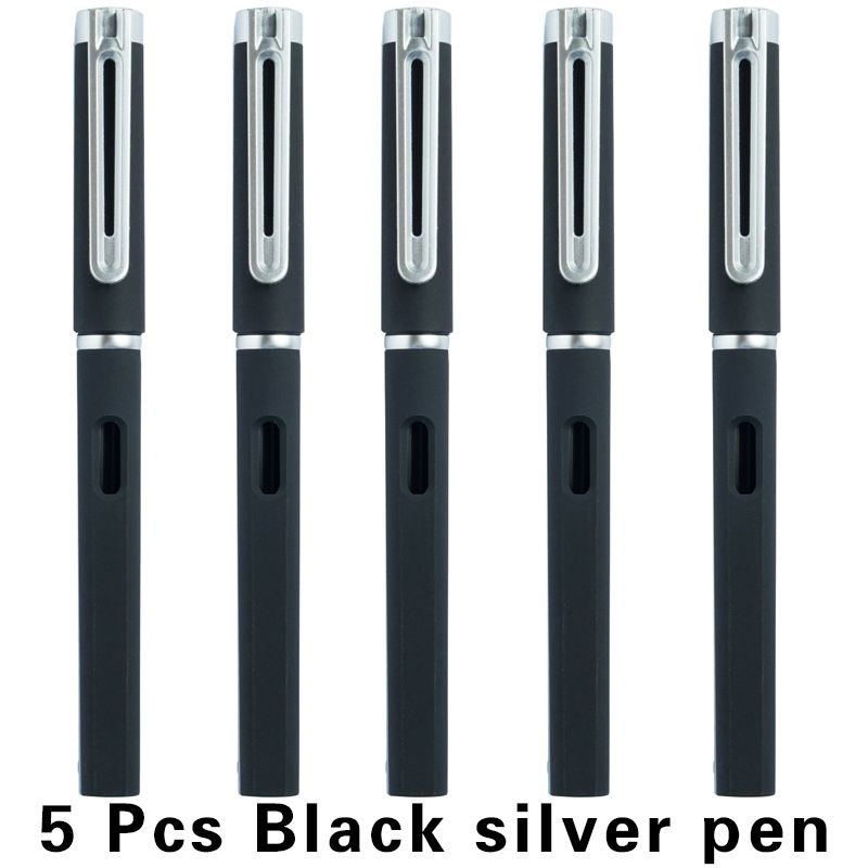 5 Stift schwarz-silber