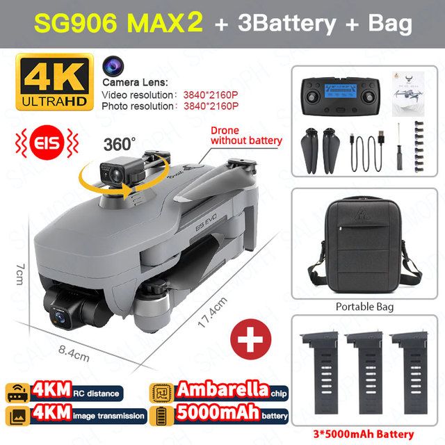 SG906 MAX2+BAG+3*البطارية