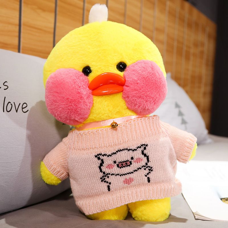 Pink sweater duck