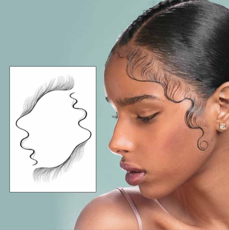 dadop Temporary Baby Hair Tattoo Stickers  5 Types of optional   Waterproof Tattoos Body Makeup for Women 