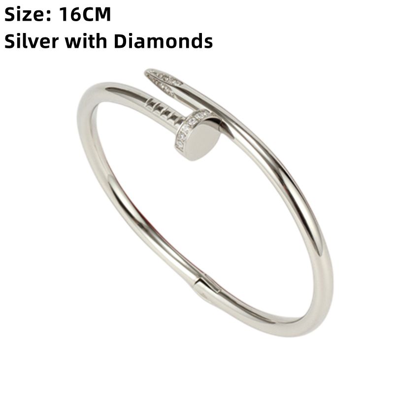 16cm Silver with Diamonds