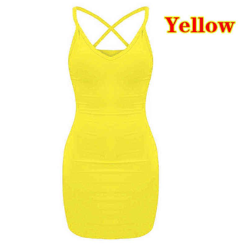 Yellow BodyCon sukienka