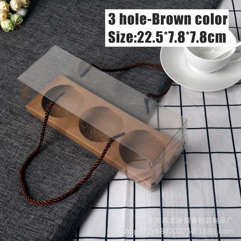 10pcs-3 hole-Brown