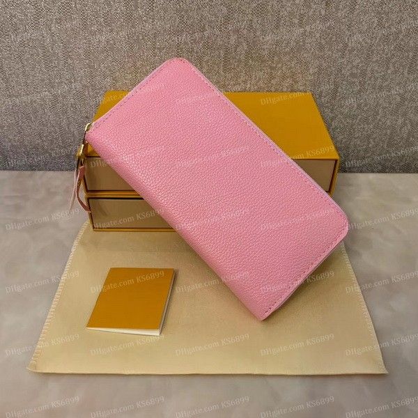 Zipper Wallet Embossed Pink L28