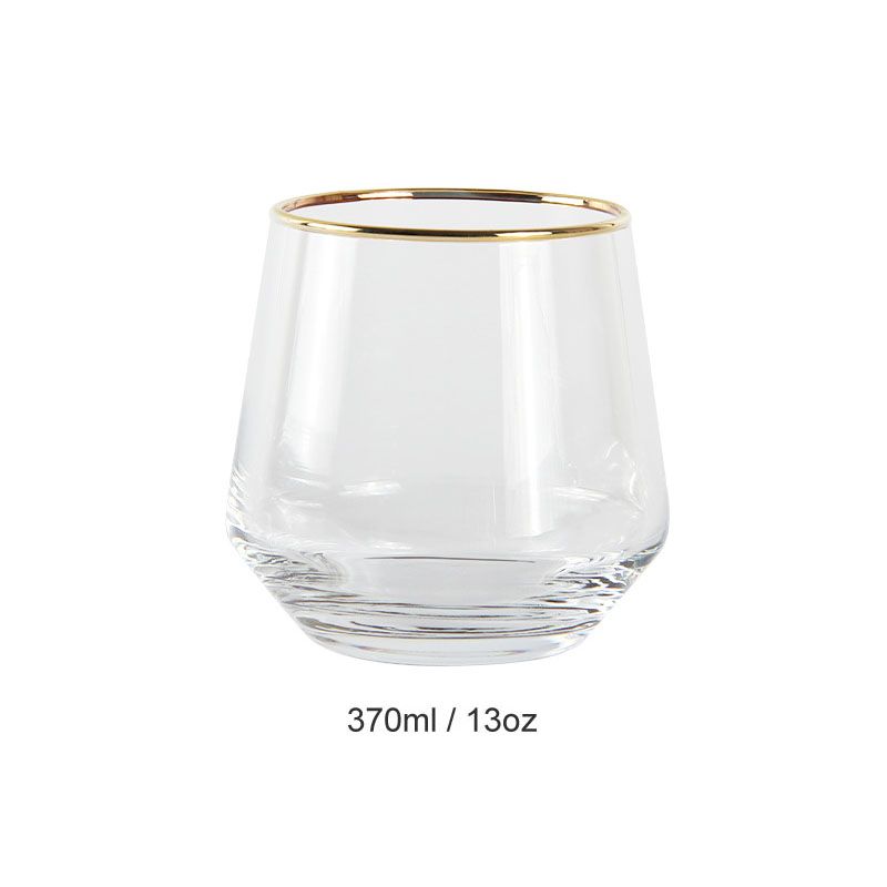 370ml Clear with Gold Rim