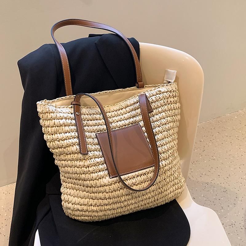 Sac de paille beige