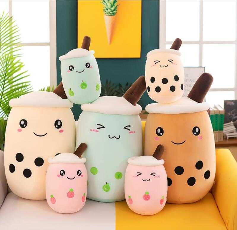 Boba Tea Plush Recheado,Boba Pelúcia Bubble Tea Plushie