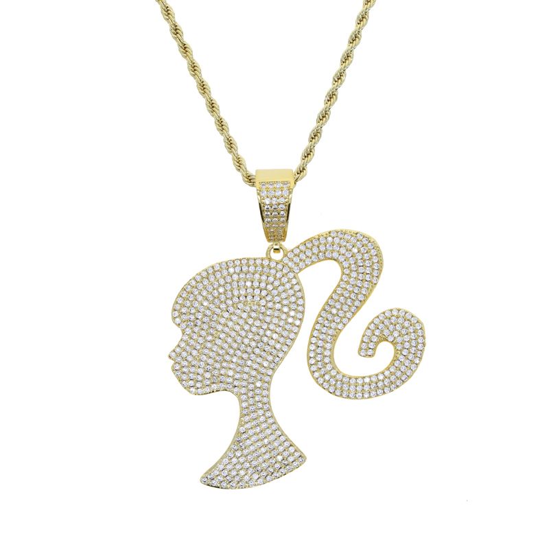 Goud met 60 cm touwketting