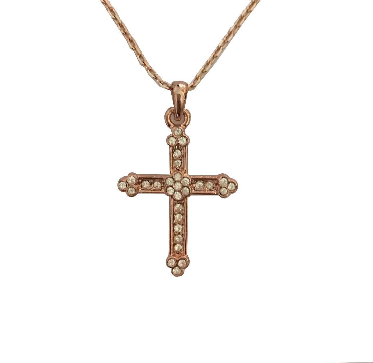 Cross Necklaces(Rose Gold Plated)