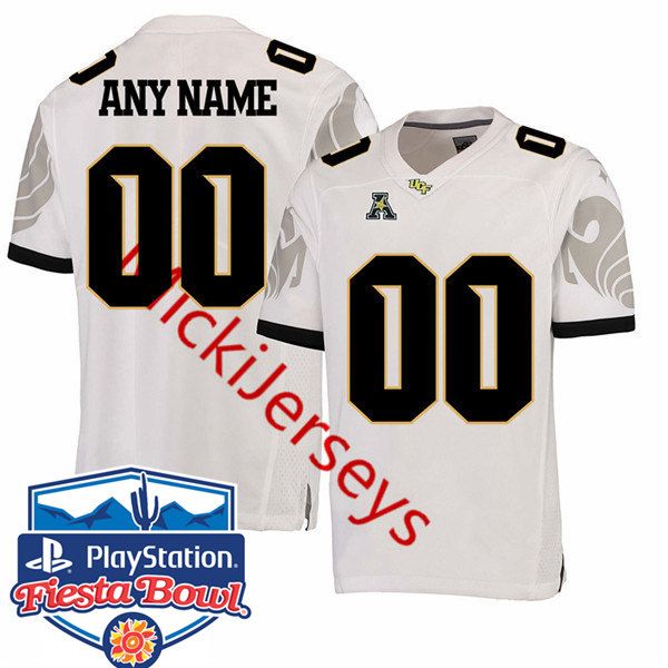 UCF bianco qualsiasi nome 00 con ciotola patch