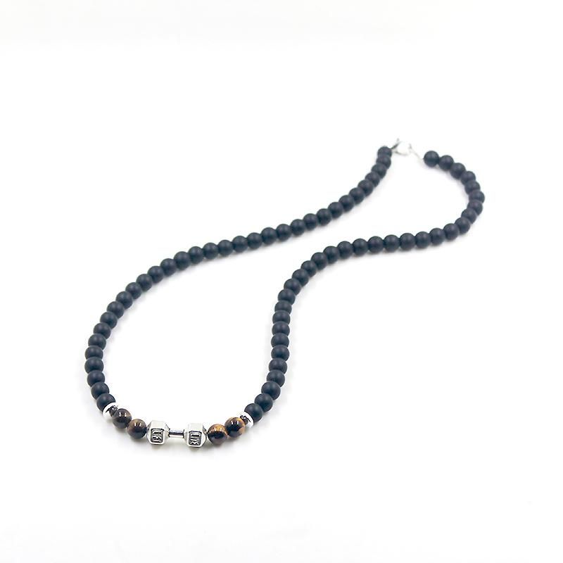 Black Agate Silver Black China 45 cm