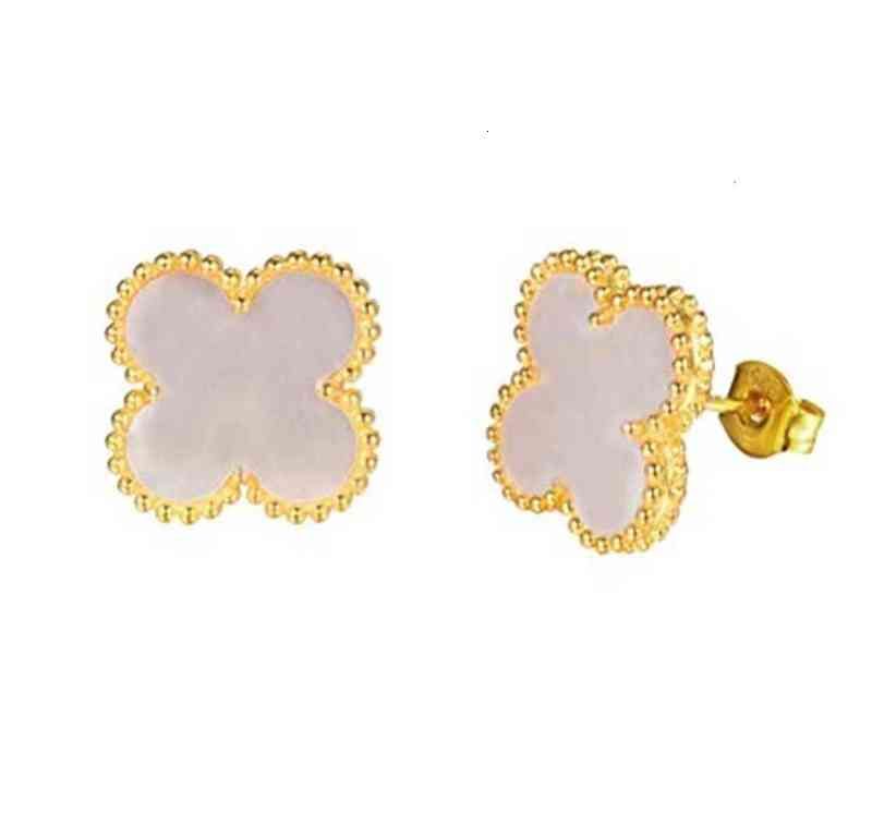 Gold + White(earrings)-china