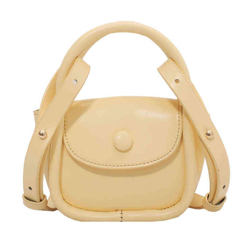 Yellow shoulder bag.