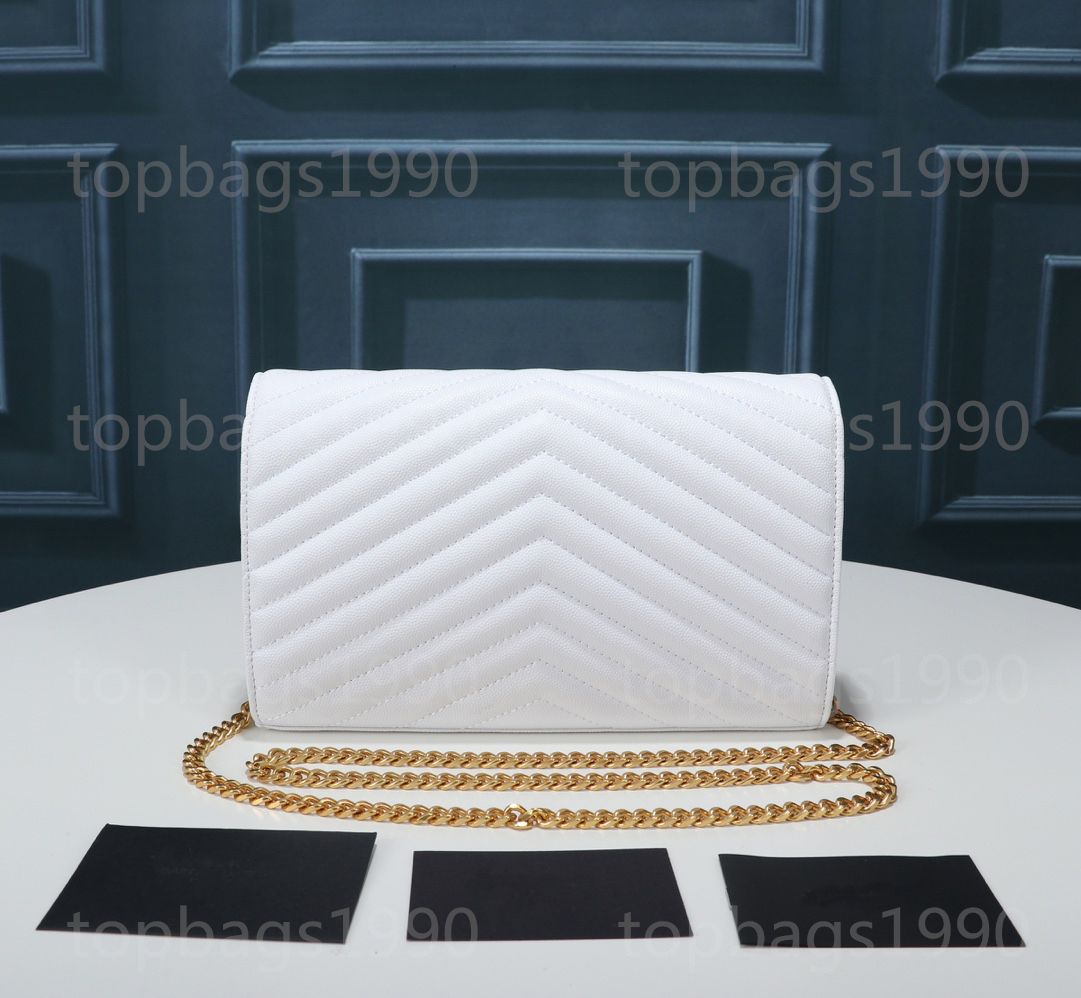 White with Gold Chain